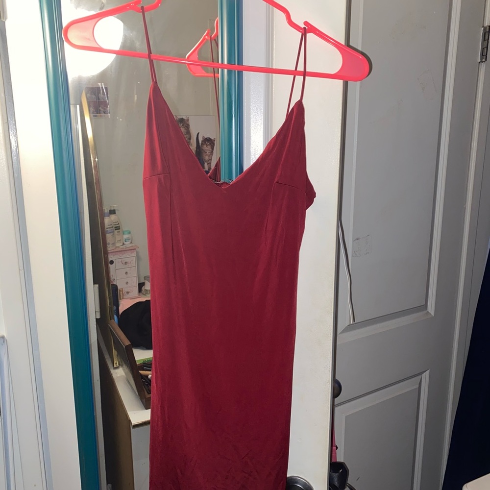Mini burgundy dress from fashion nova